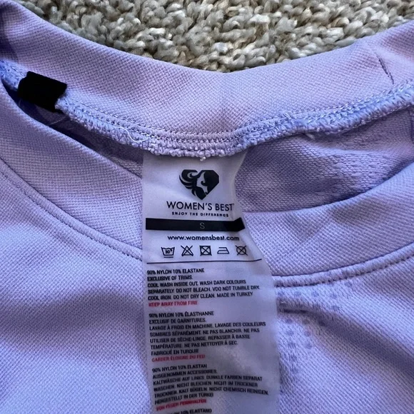 Women’s Best Lavender Long Sleeve Crop Top - Picture 2 of 2